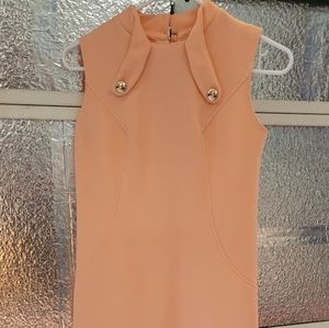 Vintage 60s Peach Sleeveless Dress